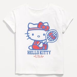 Old Navy Hello Kitty USA Girls Graphic Short Sleeve T-Shirt - X-Small